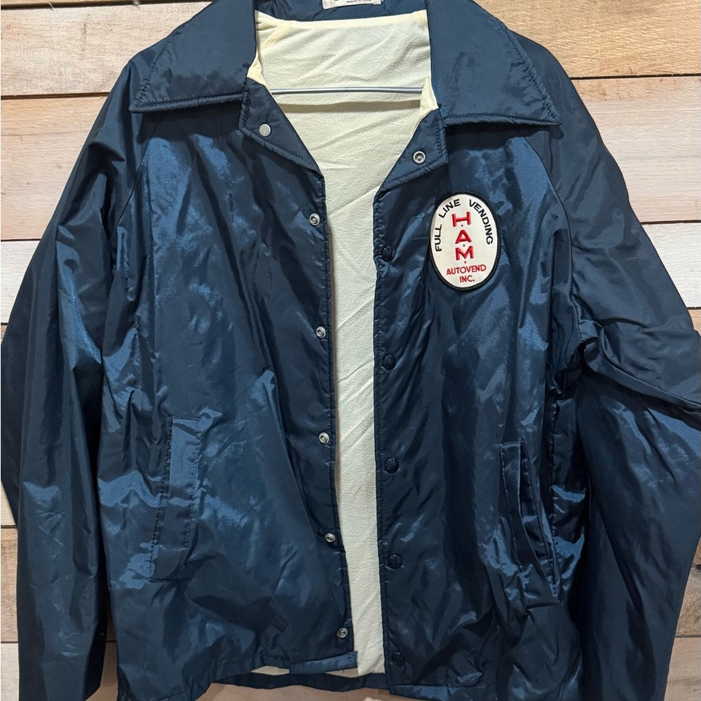 Todd Sportswear Navy Jacket size M, made in USA, vintage with H.A.M